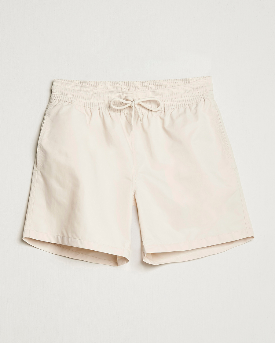 Men | Swimwear | Colorful Standard | Classic Organic Swim Shorts Ivory White