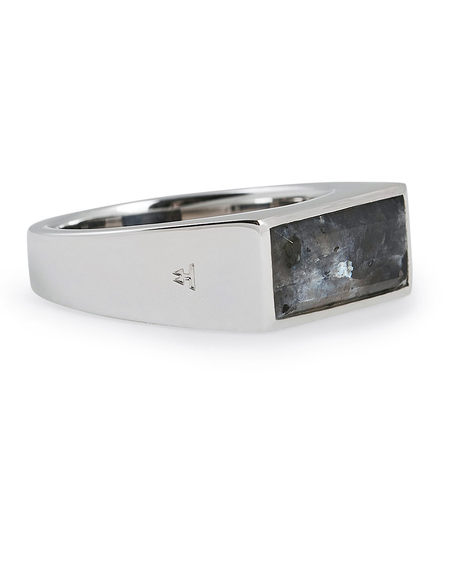 Men | Tom Wood Peaky Ring Larvikite Silver | Tom Wood | Peaky Ring Larvikite Silver