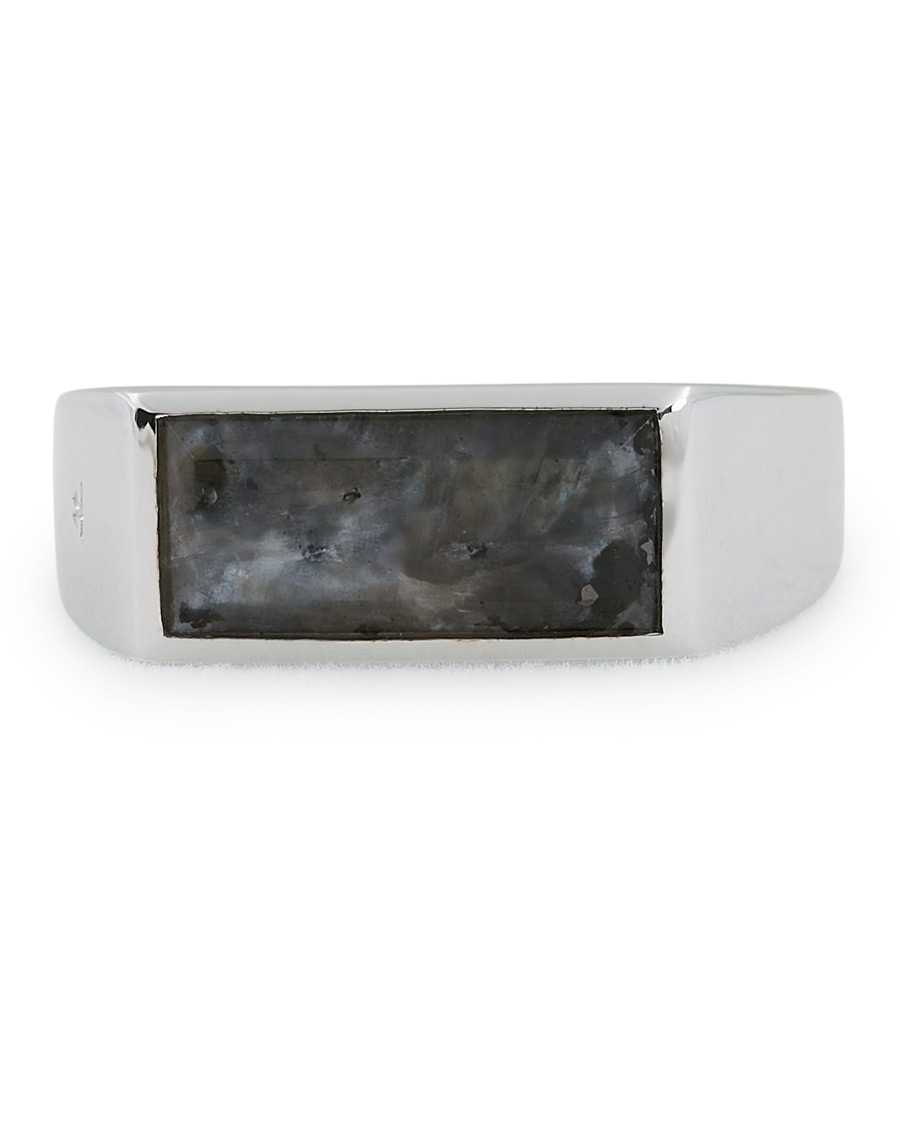 Men | Tom Wood Peaky Ring Larvikite Silver | Tom Wood | Peaky Ring Larvikite Silver