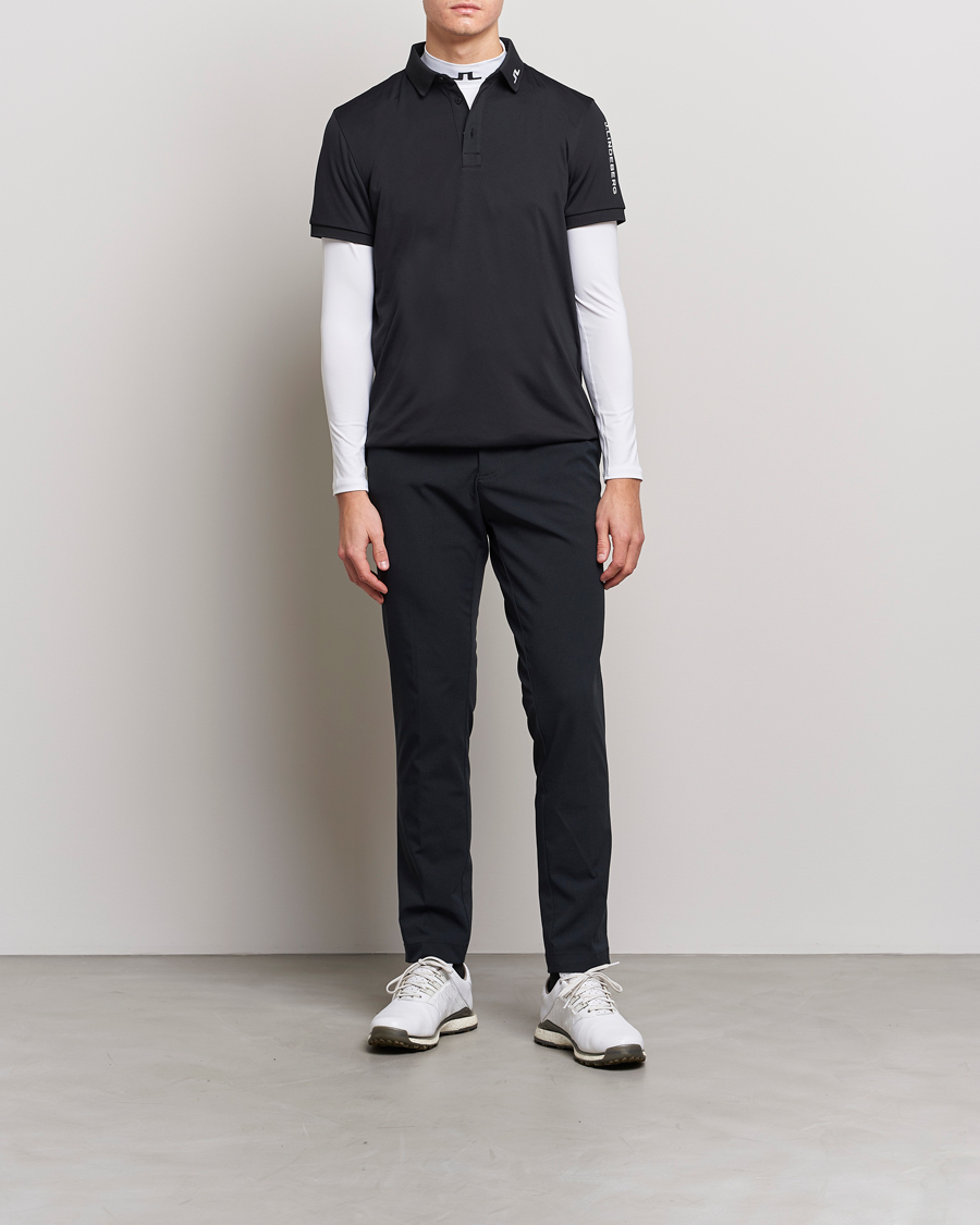 Men | Polo Shirts | J.Lindeberg | Regular Fit Tour Tech Stretch Polo Black