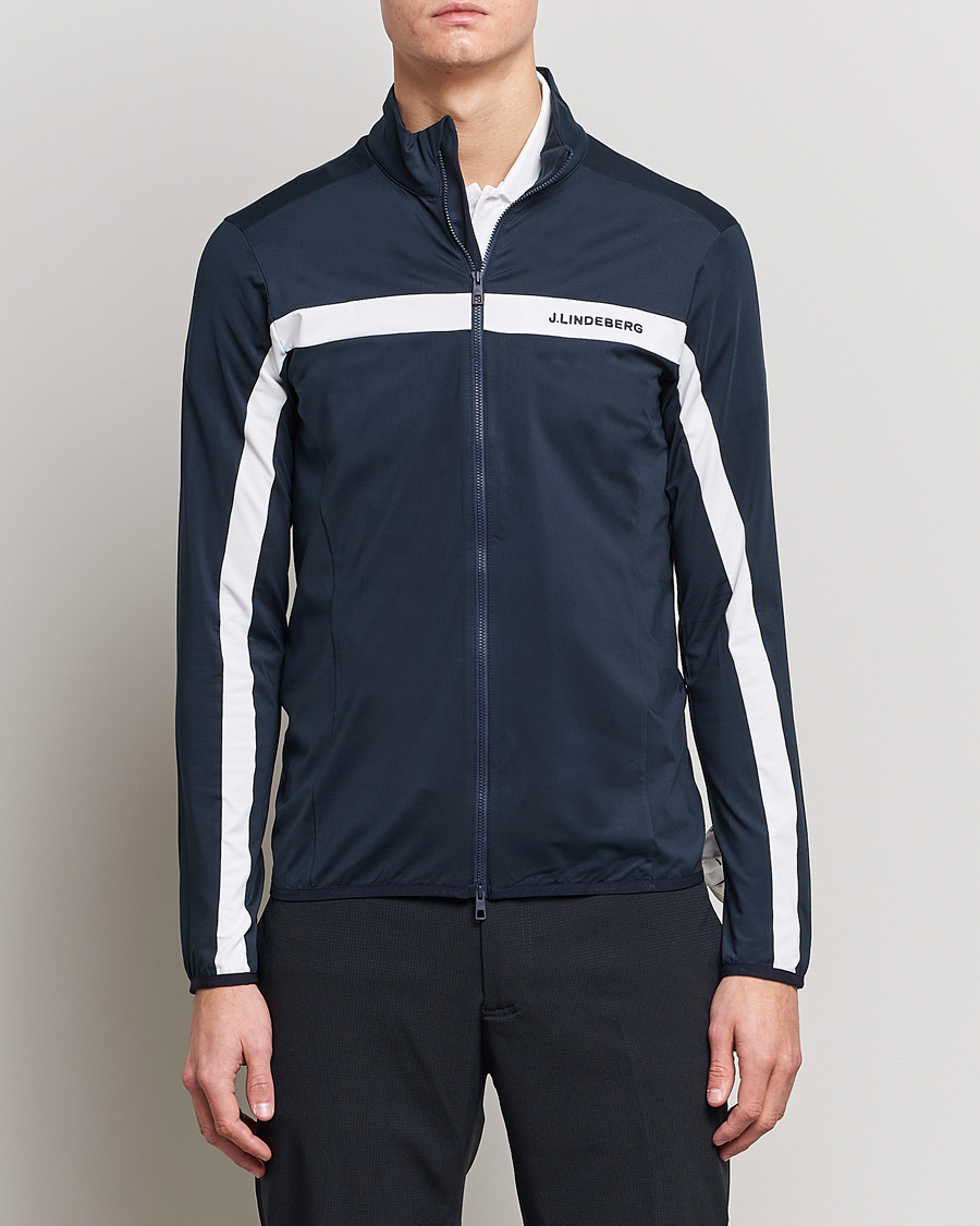 Men | Sweaters & Knitwear | J.Lindeberg | Jarvis Mid Layer Jacket Navy