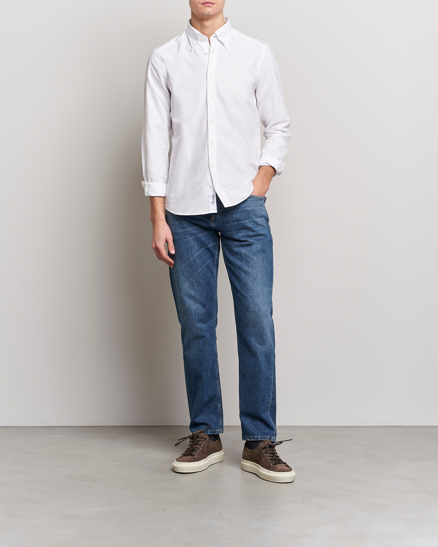 Men | Shirts | Stenströms | Slimline Oxford Shirt White
