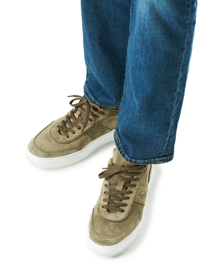 Men | Tod's Cassetta Alta Sneaker Taupe Suede | Tod's | Cassetta Alta Sneaker Taupe Suede
