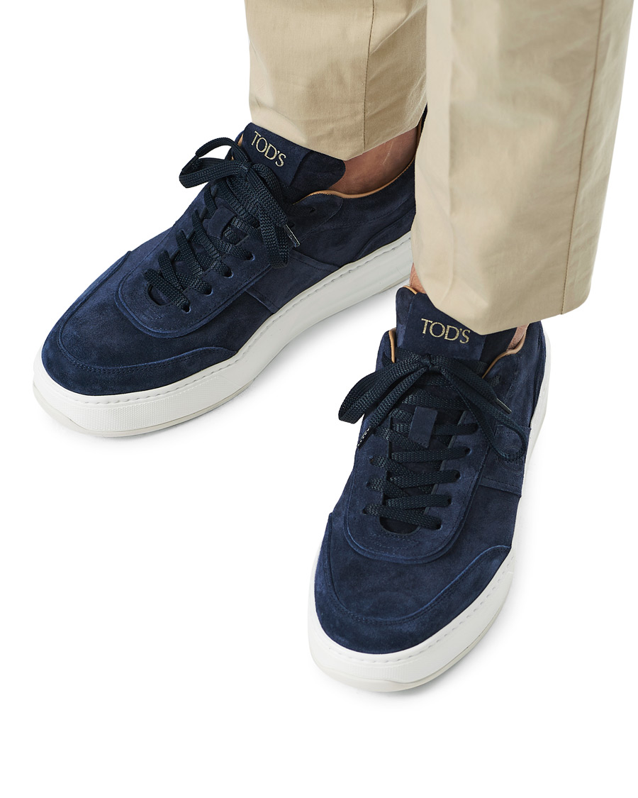 Men | Tod's Cassetta Alta Sneaker Navy Suede | Tod's | Cassetta Alta Sneaker Navy Suede