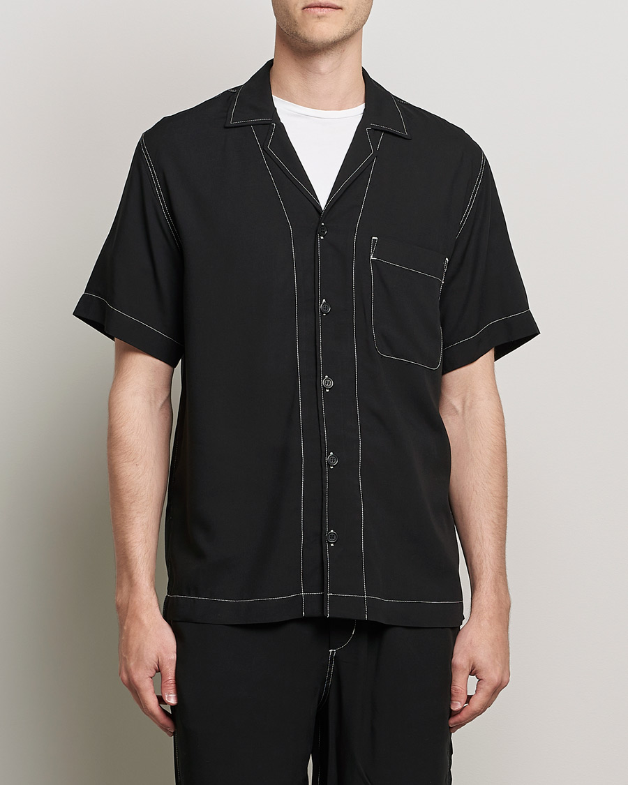 Men | Shirts | CDLP | Short Sleeve Pool Shirt Black