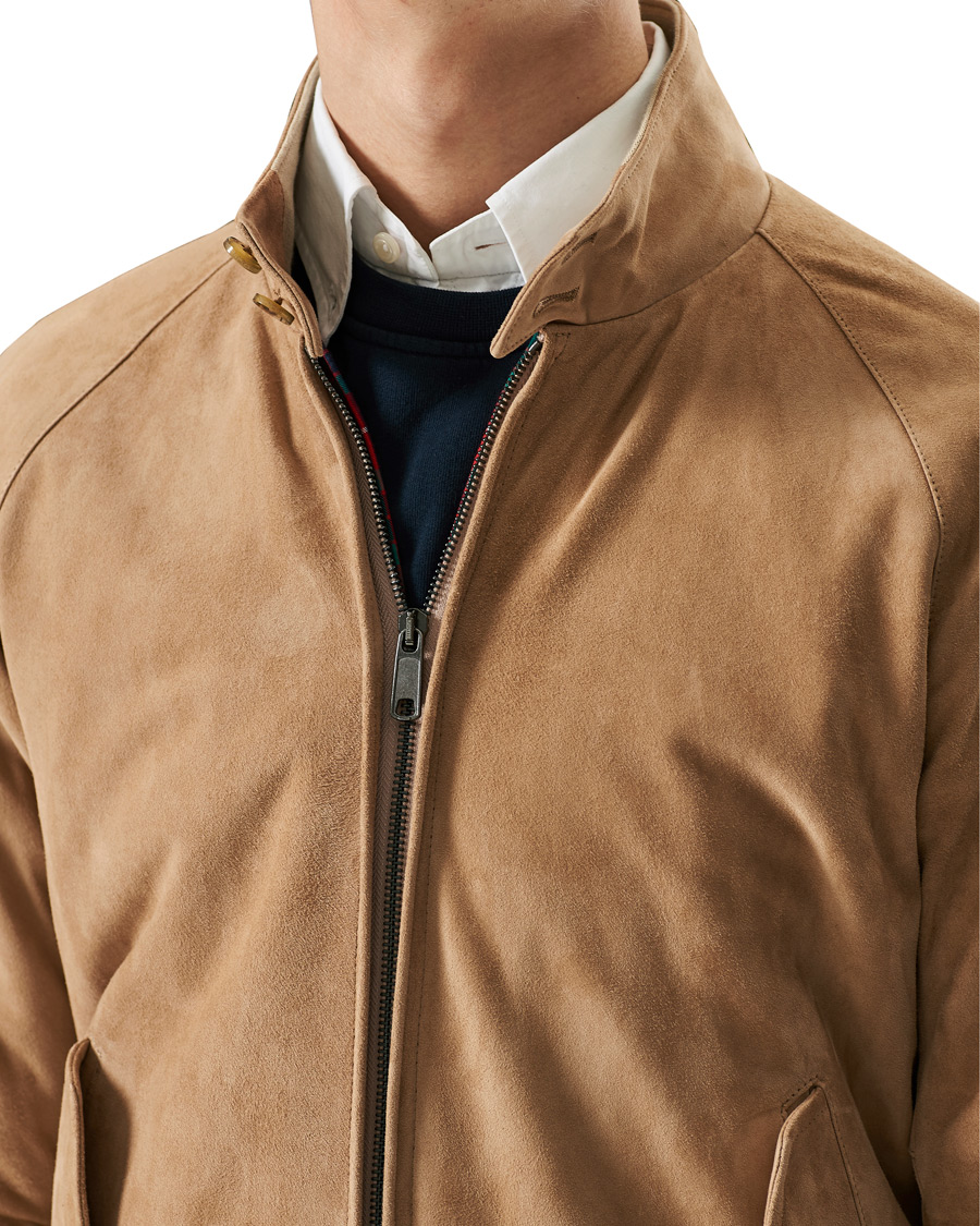Men | Coats & Jackets | Baracuta | G9 Suede Jacket Sand Stone