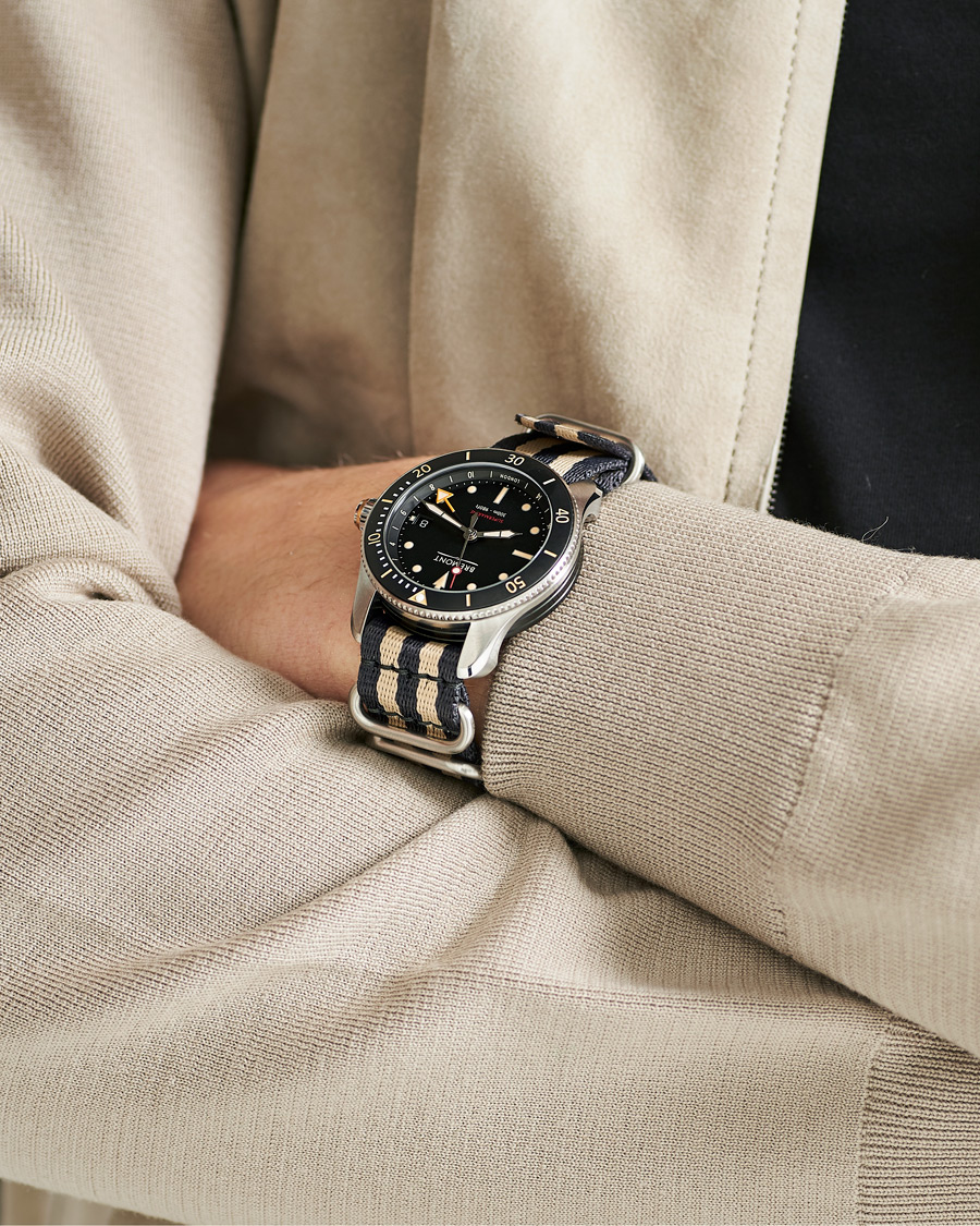 Men | Bremont S302 Supermarine GMT Nato 40mm Black Dial | Bremont | S302 Supermarine GMT Nato 40mm Black Dial