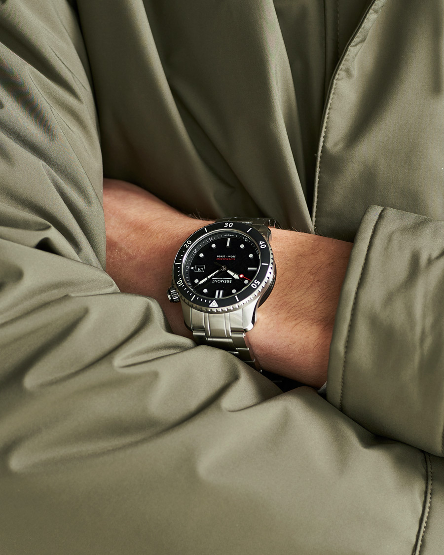 Men | Bremont S500 Supermarine 43mm Steel Bracelet Black Dial | Bremont | S500 Supermarine 43mm Steel Bracelet Black Dial