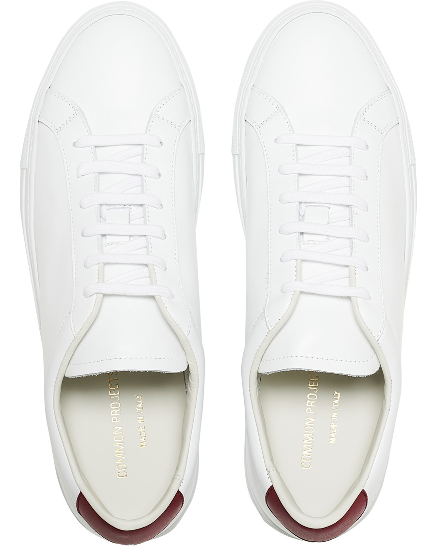 Men | Common Projects Retro Low Sneaker White/Red | Common Projects | Retro Low Sneaker White/Red