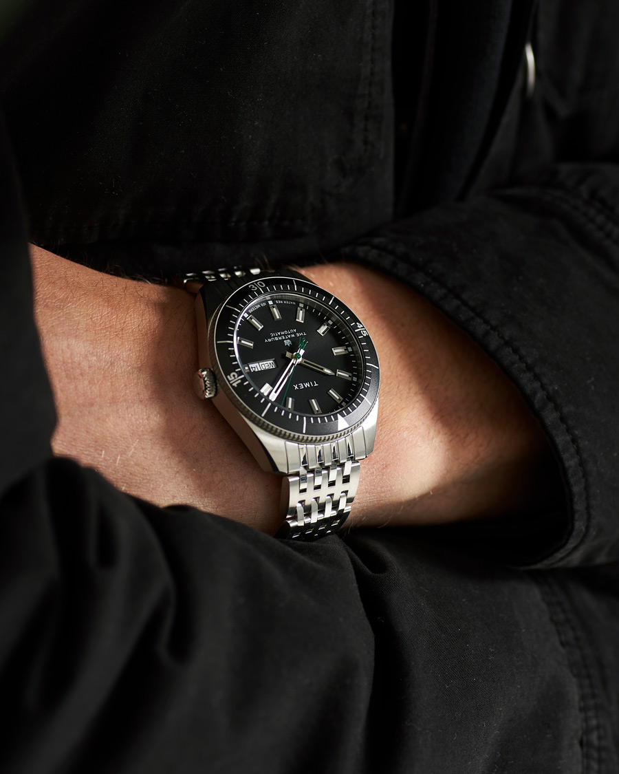 Men | Timex Waterbury Diver Automatic 40mm Steel/Black Dial | Timex | Waterbury Diver Automatic 40mm Steel/Black Dial
