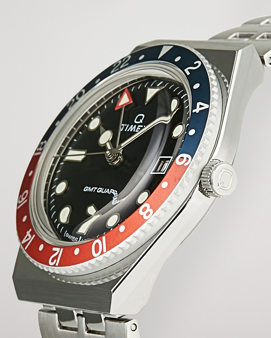 Men | Timex Q Diver GMT 38mm Navy/Red | Timex | Q Diver GMT 38mm Navy/Red