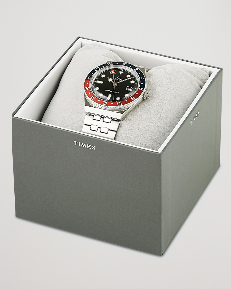 Men | Timex Q Diver GMT 38mm Navy/Red | Timex | Q Diver GMT 38mm Navy/Red