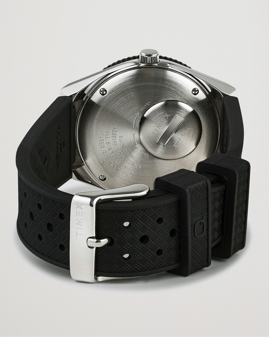 Men | Timex Q Diver 38mm Rubber Strap Black | Timex | Q Diver 38mm Rubber Strap Black