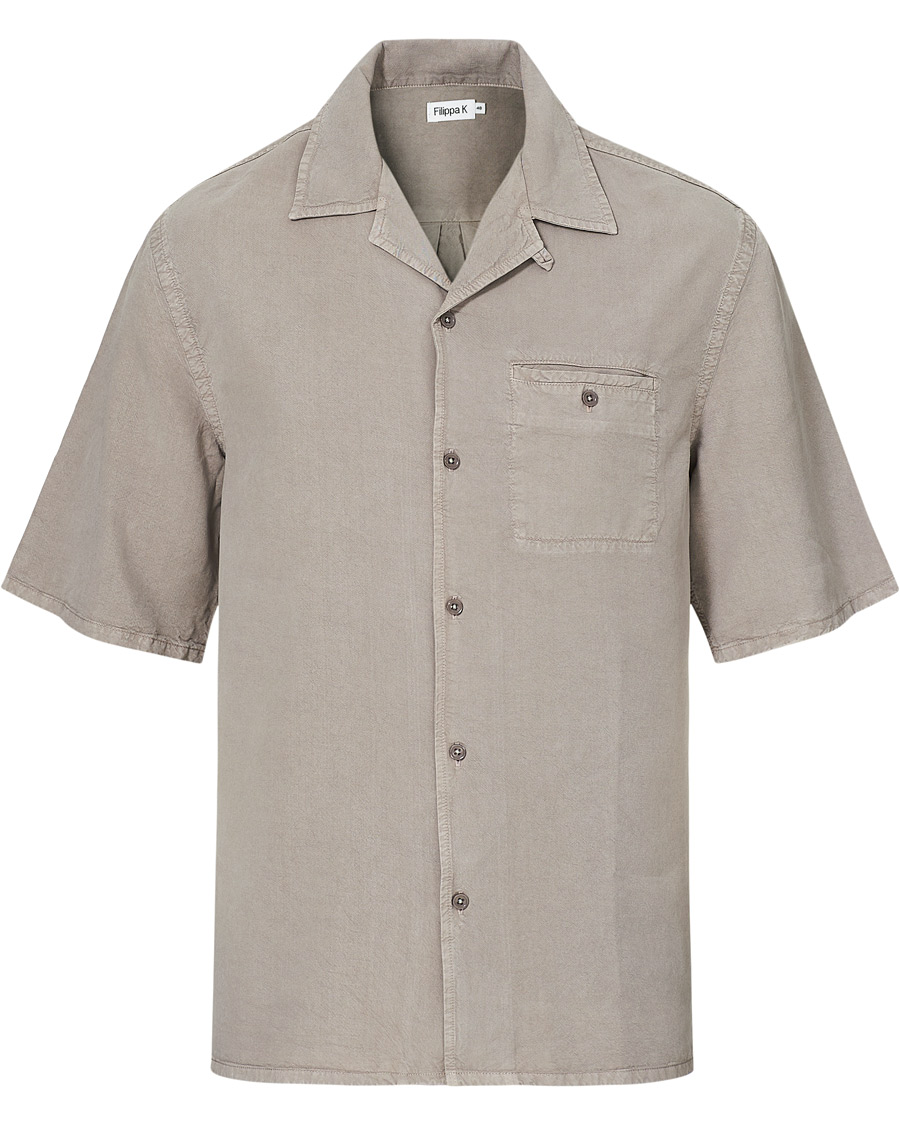 Men | Shirts | Filippa K | Charlie Tencel Shirt Light Taupe