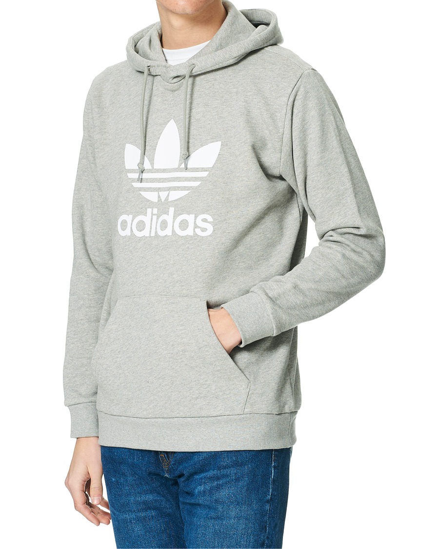 Men | Sweaters & Knitwear | adidas Originals | Trefoil Hoodie Grey Melange