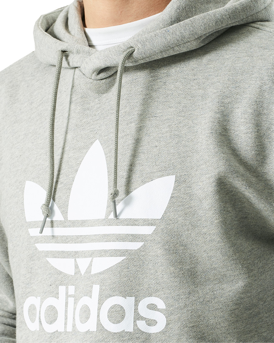 Men | Sweaters & Knitwear | adidas Originals | Trefoil Hoodie Grey Melange