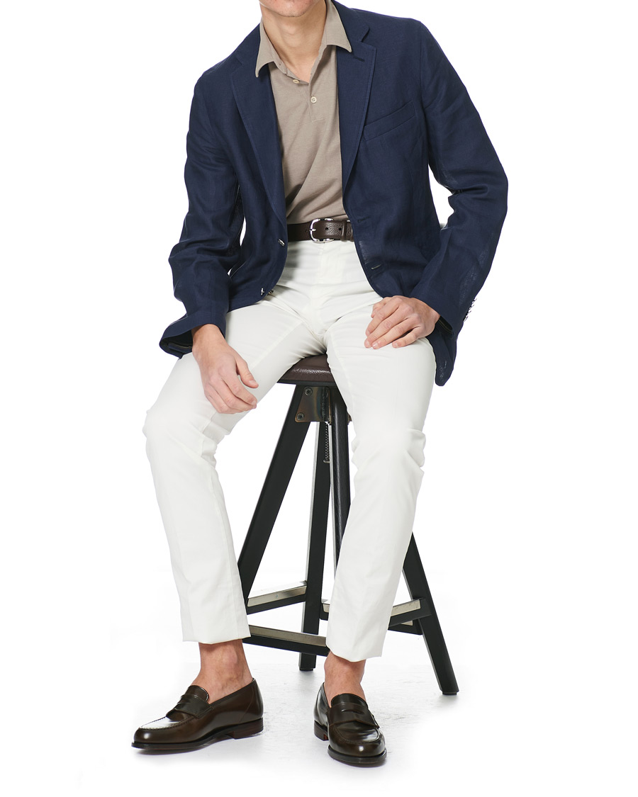 Men | Blazers | Brioni | Deconstructed Linen Patch Pocket Blazer Navy