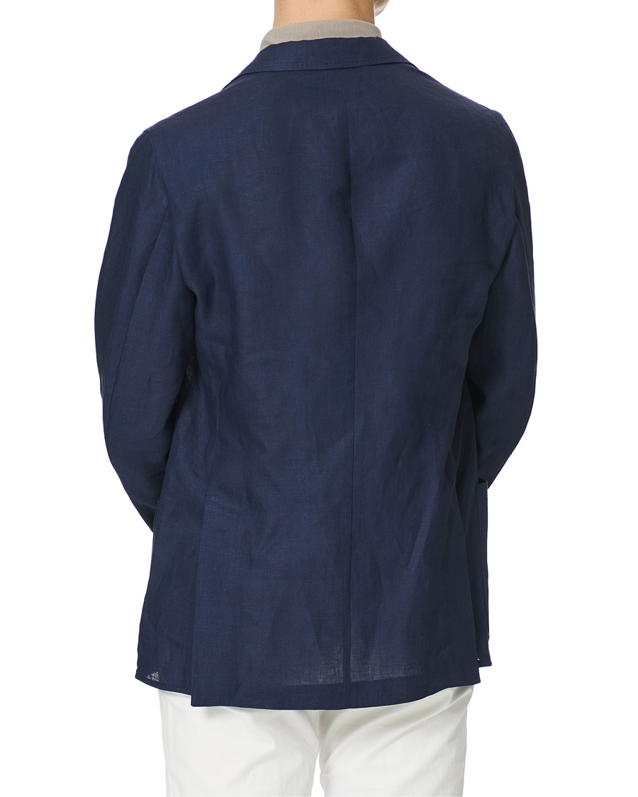 Men | Blazers | Brioni | Deconstructed Linen Patch Pocket Blazer Navy