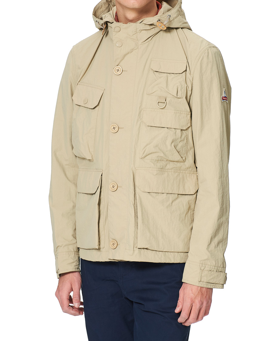 Men | Coats & Jackets | Holubar | Eureka Nylon Hooded Field Jacket Beige