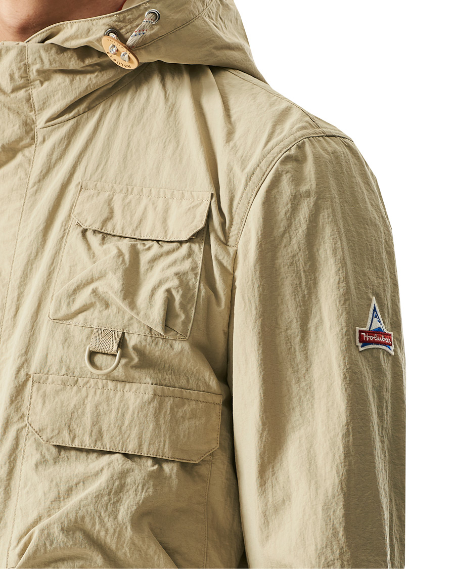 Men | Coats & Jackets | Holubar | Eureka Nylon Hooded Field Jacket Beige