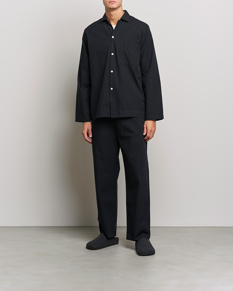 Men | Pyjamas & Robes | Tekla | Poplin Pyjama Shirt All Black