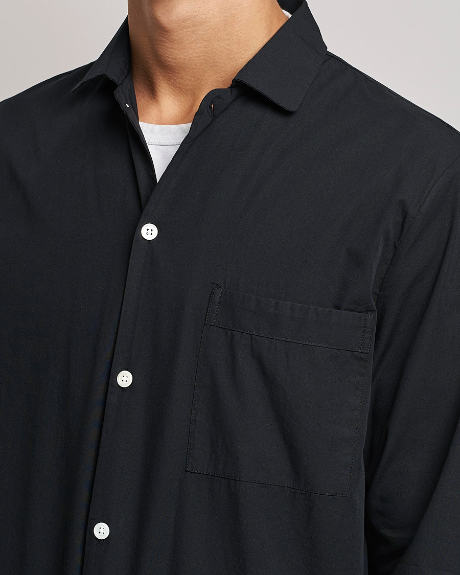 Men | Pyjamas & Robes | Tekla | Poplin Pyjama Shirt All Black