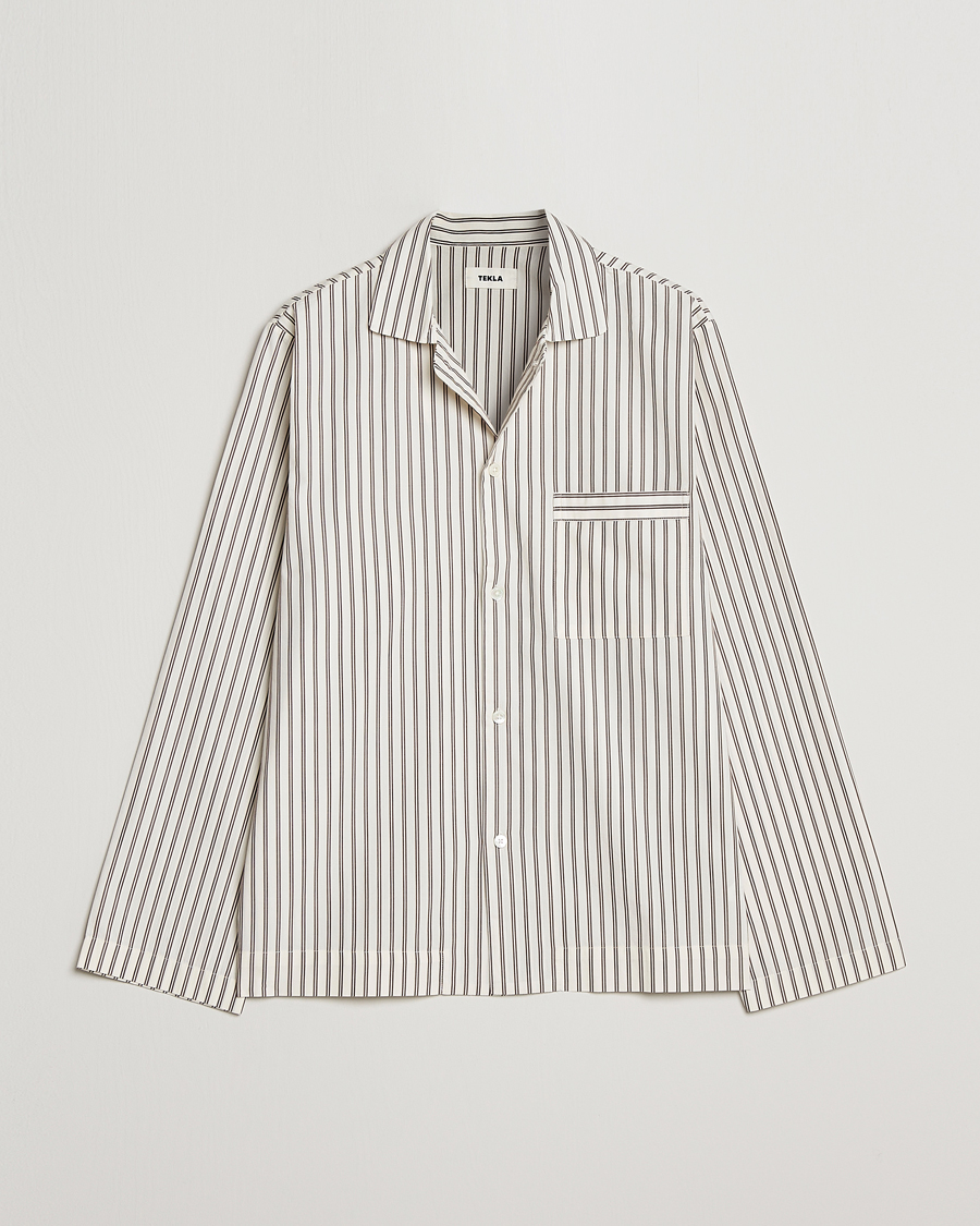 Men | Pyjamas & Robes | Tekla | Poplin Pyjama Shirt Hopper Stripes