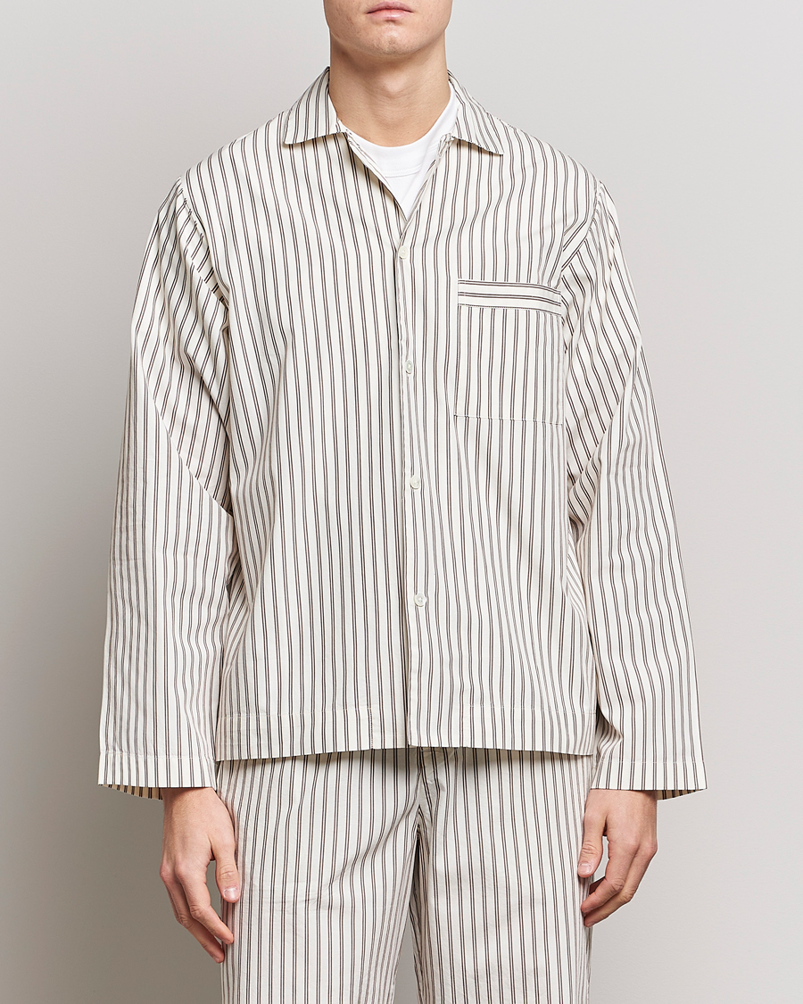 Men | Pyjamas & Robes | Tekla | Poplin Pyjama Shirt Hopper Stripes