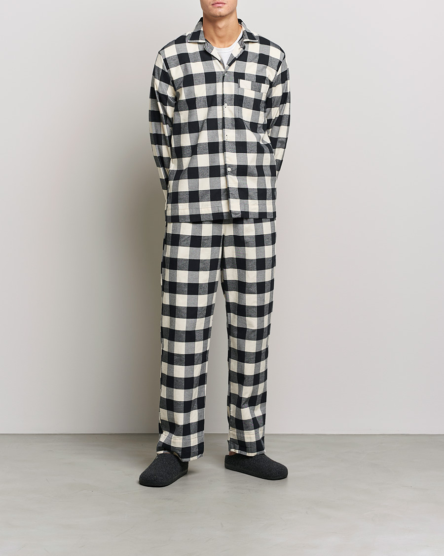 Men | Pyjamas & Robes | Tekla | Pyjama Pants Black Gingham