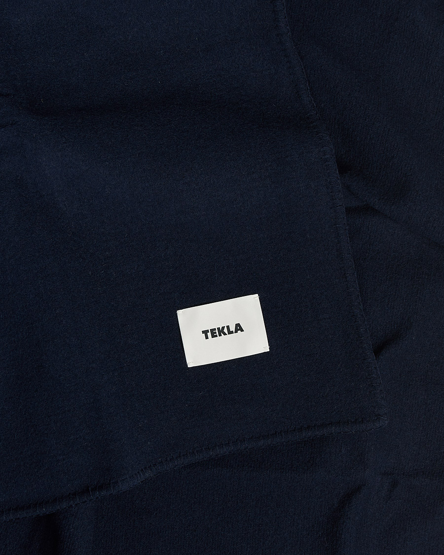 Men | Tekla Merino Wool Blanket Dark Blue | Tekla | Merino Wool Blanket Dark Blue