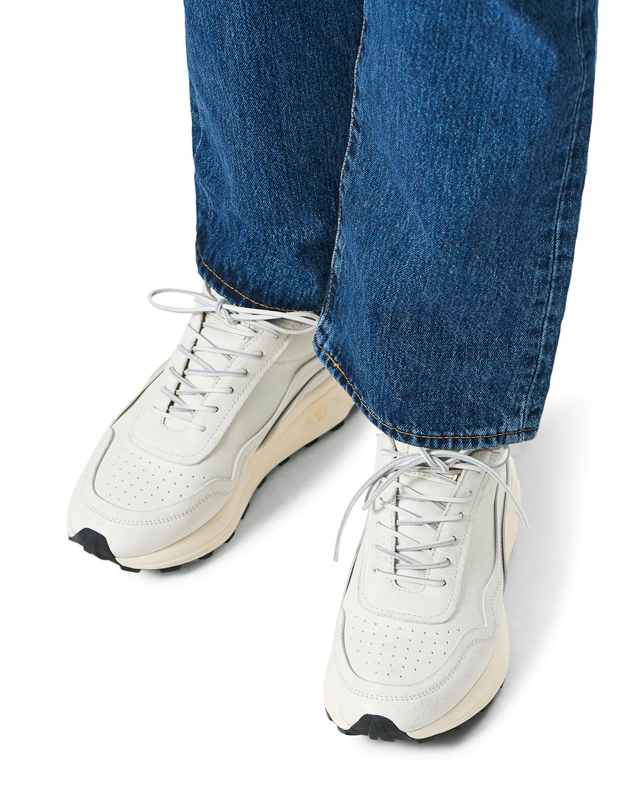 Men | Buttero Vinci Bianchetto Leather Running Sneaker Off White | Buttero | Vinci Bianchetto Leather Running Sneaker Off White