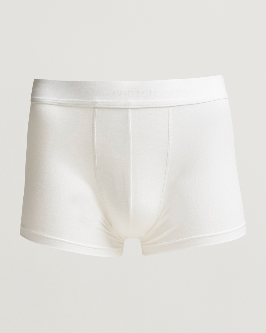 Men | Underwear & Socks | Zimmerli of Switzerland | Micro Modal Boxer Briefs White