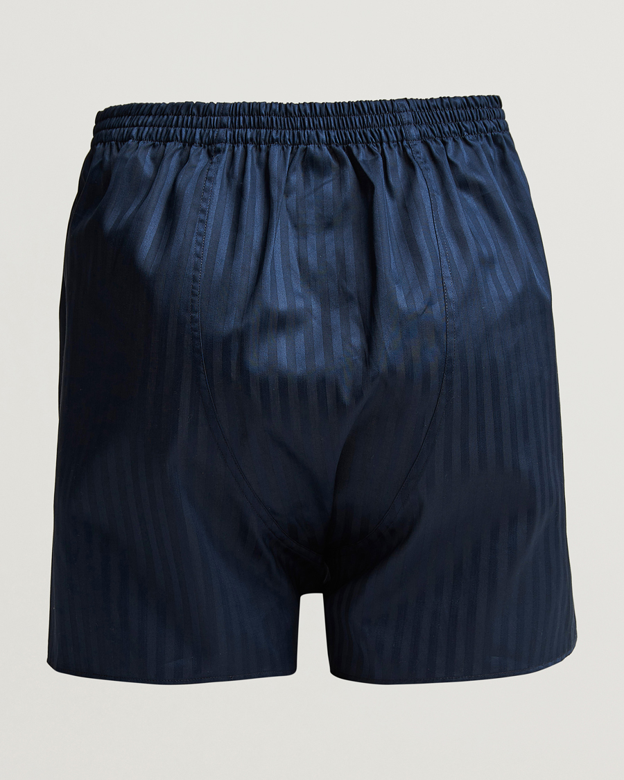 Men | Underwear & Socks | Zimmerli of Switzerland | Mercerized Cotton Boxer Shorts Navy
