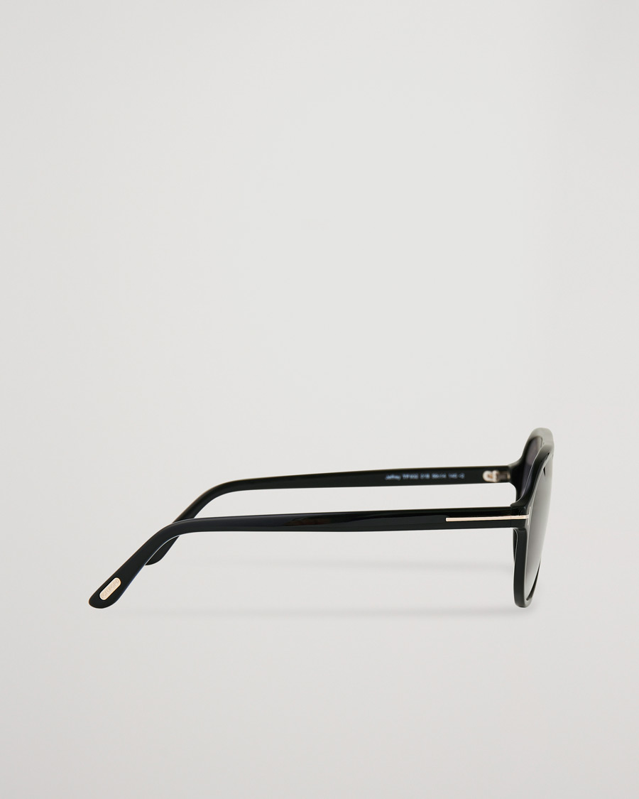 Men | Sunglasses | Tom Ford | Jeffrey Sunglasses Shiny Black/Gradient Smoke