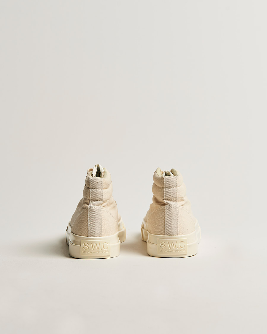 Men | Stepney Workers Club Varden High Top Canvas Sneaker Ecru Raw | Stepney Workers Club | Varden High Top Canvas Sneaker Ecru Raw