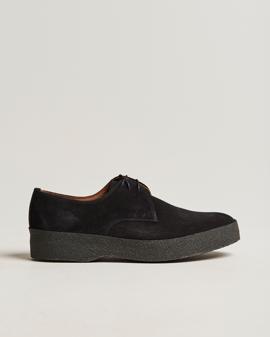Men | Sanders Gibson Lo Top Derby Black Suede | Sanders | Gibson Lo Top Derby Black Suede