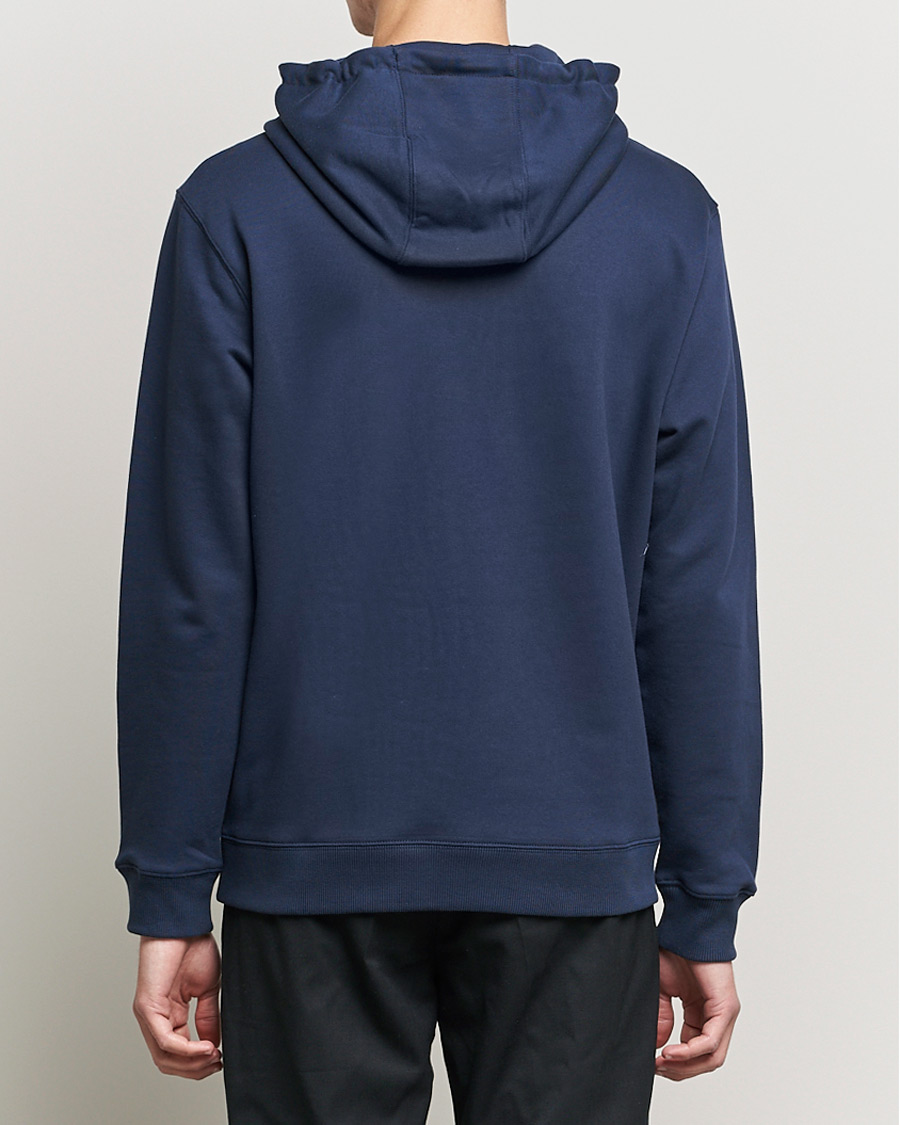 Men | Sweaters & Knitwear | HUGO | Dreeman Monogram Logo Hoodie Dark Blue