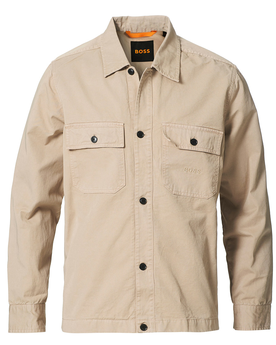 Men | Shirts | BOSS ORANGE | BOSS Casual Lovvo Pocket Overshirt Light Beige