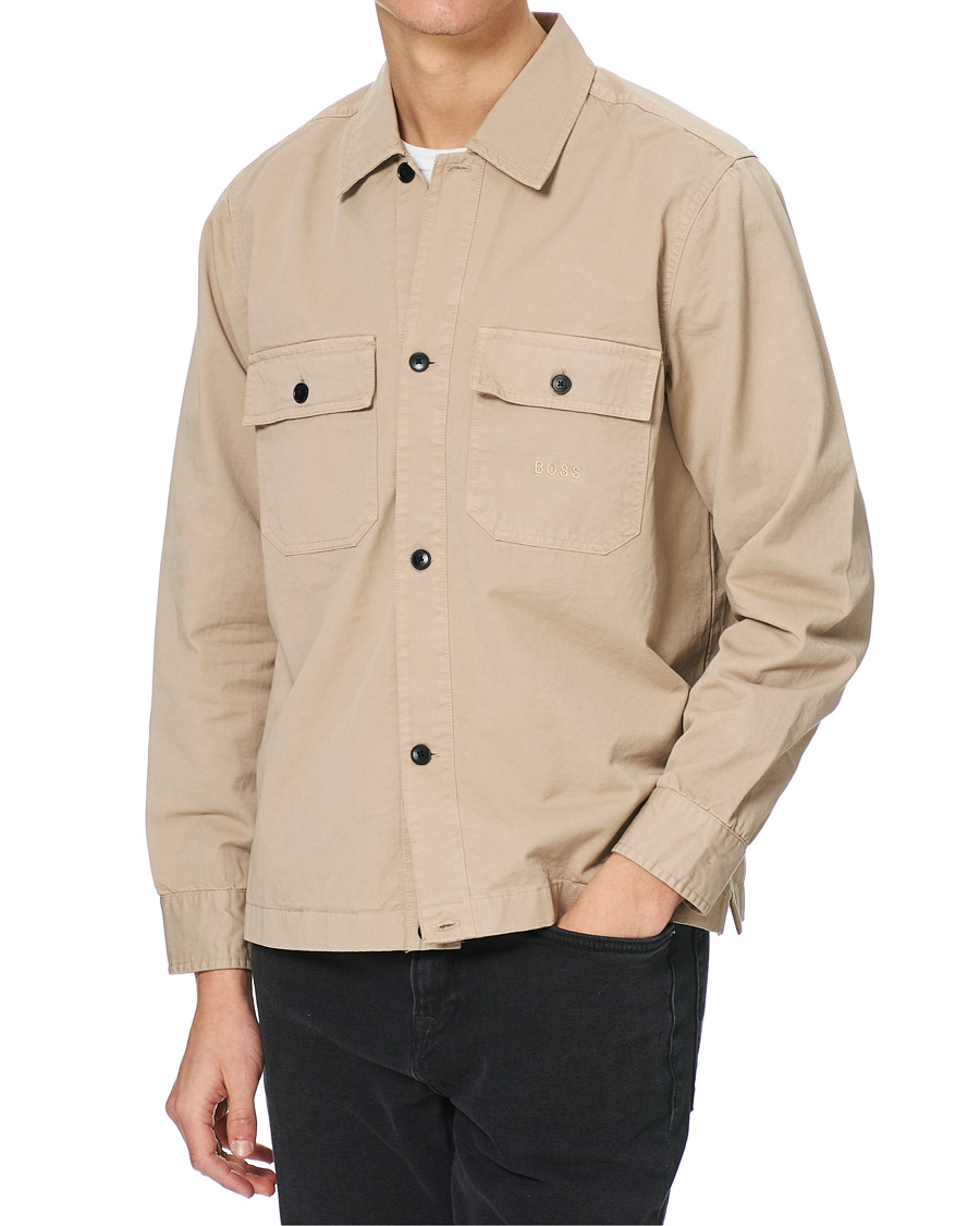 Men | Shirts | BOSS ORANGE | BOSS Casual Lovvo Pocket Overshirt Light Beige