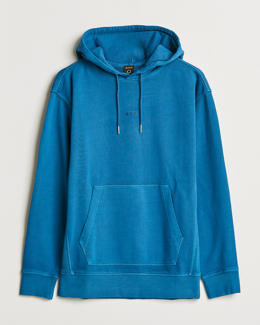 Men | Sweaters & Knitwear | BOSS ORANGE | BOSS Casual Wefadehoody Hoodie Medium Blue