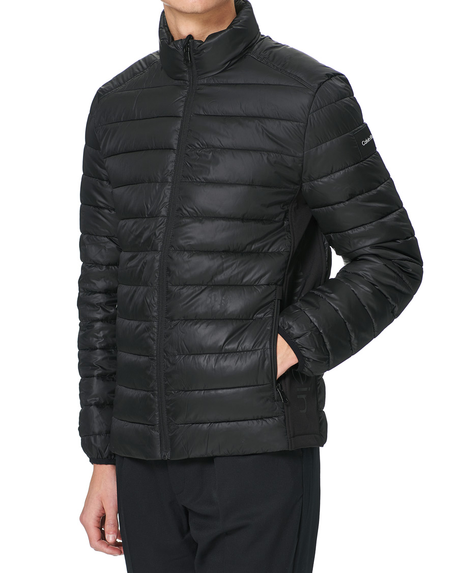 Men | Coats & Jackets | Calvin Klein | Recycled Side Logo Down Jacket Black