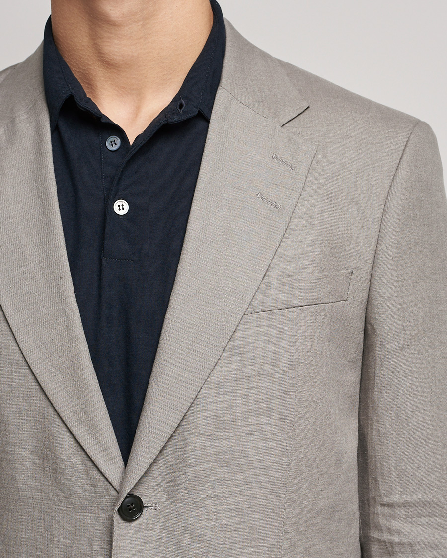 Men | Blazers | Tiger of Sweden | Jamonte Linen Blazer Lead Grey