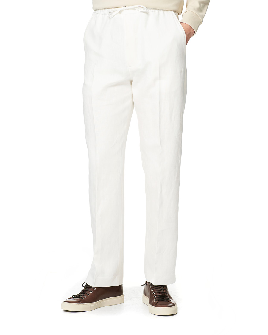 Men | Trousers | Tiger of Sweden | Iscove Linen Pants White