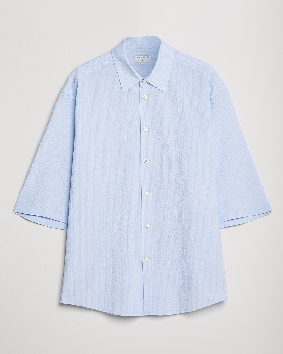 Men | Shirts | Tiger of Sweden | Kevin Short Sleeve Shirt Light blue