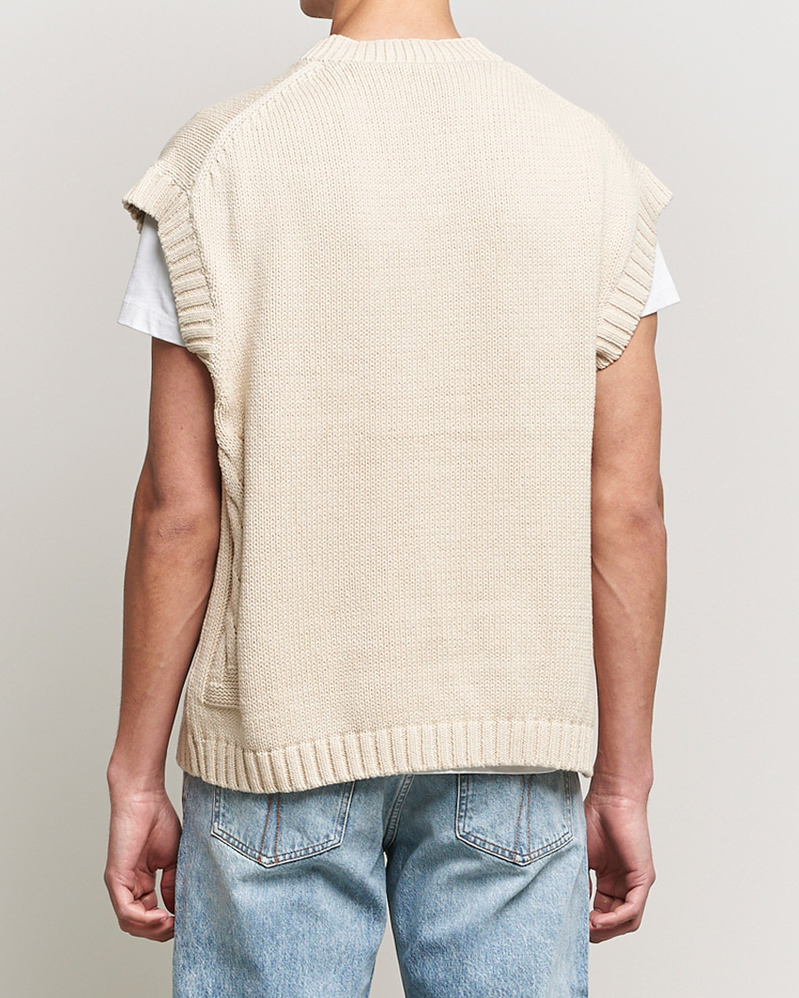 Men | Sweaters & Knitwear | Tiger of Sweden | Bazyly Knitted Vest Cream Snow
