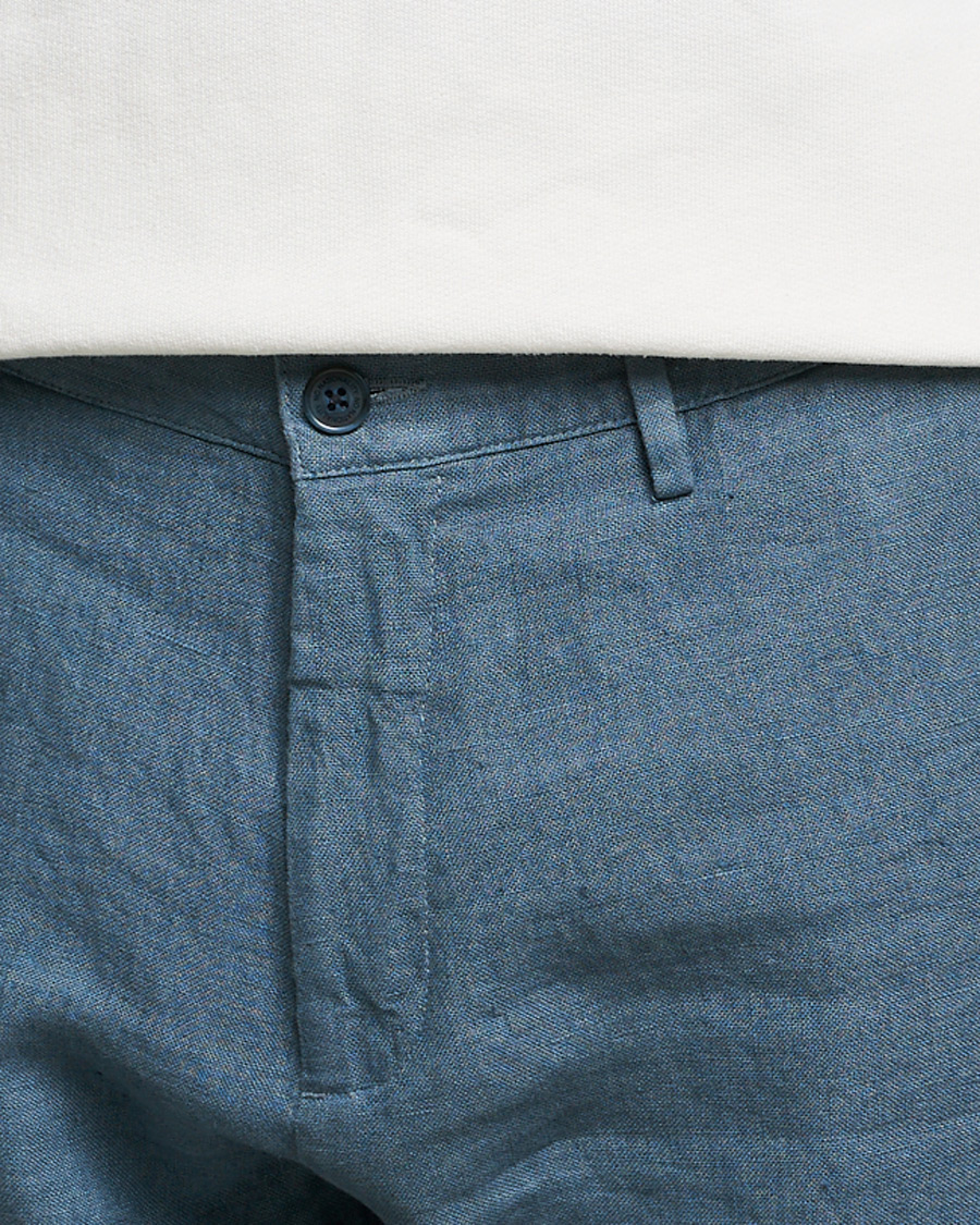 Men | Trousers | NN07 | Karl Linen Trousers Dust Blue