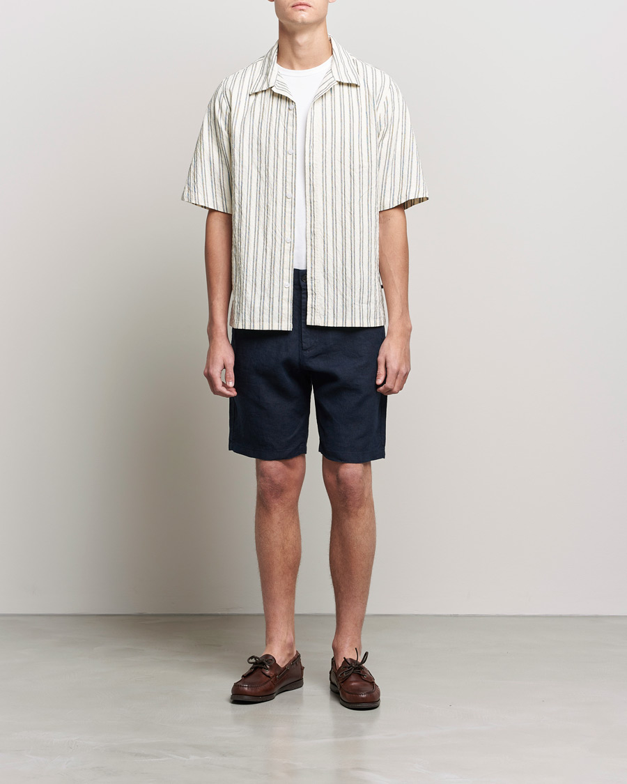 Men | Shorts | NN07 | Crown Linen Shorts Navy