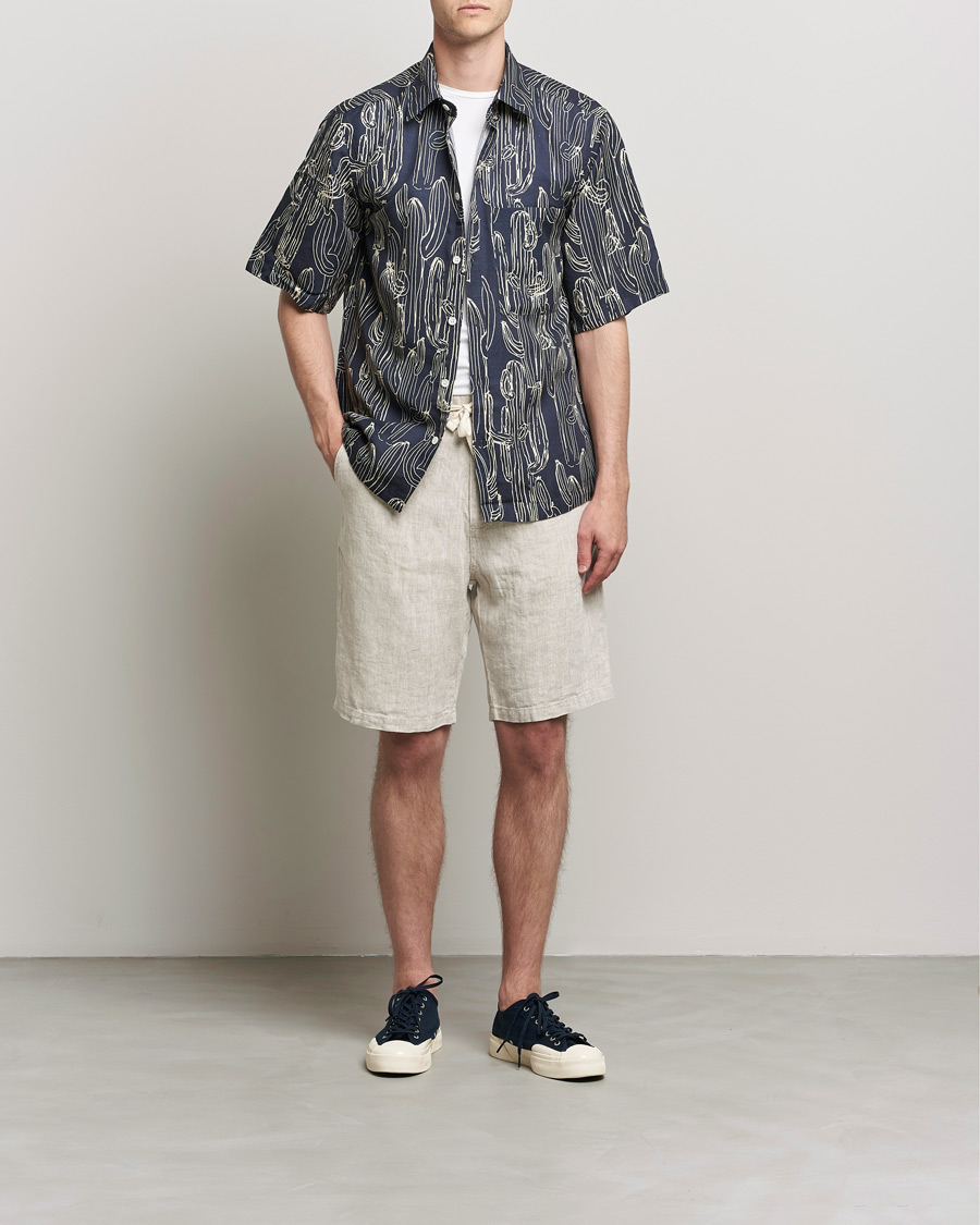 Men | Shorts | NN07 | Keith Drawstring Linen Shorts Oat