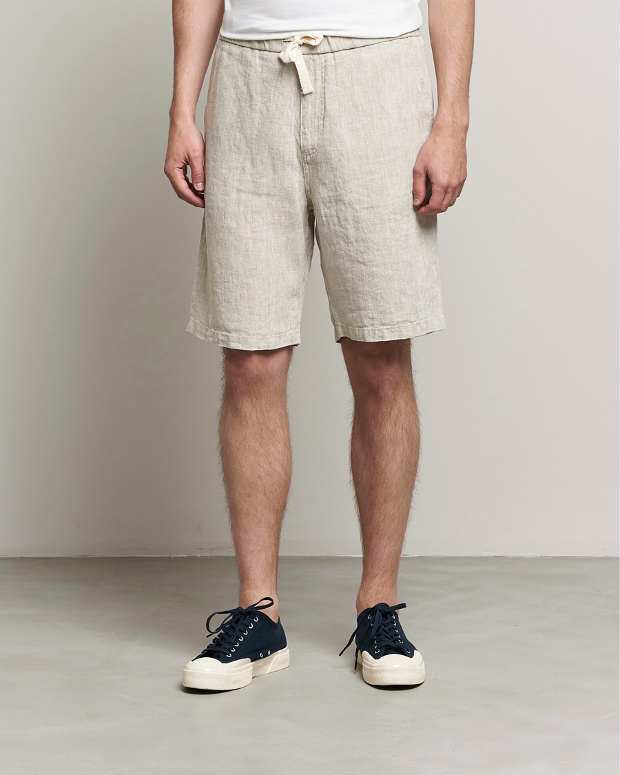 Men | Shorts | NN07 | Keith Drawstring Linen Shorts Oat