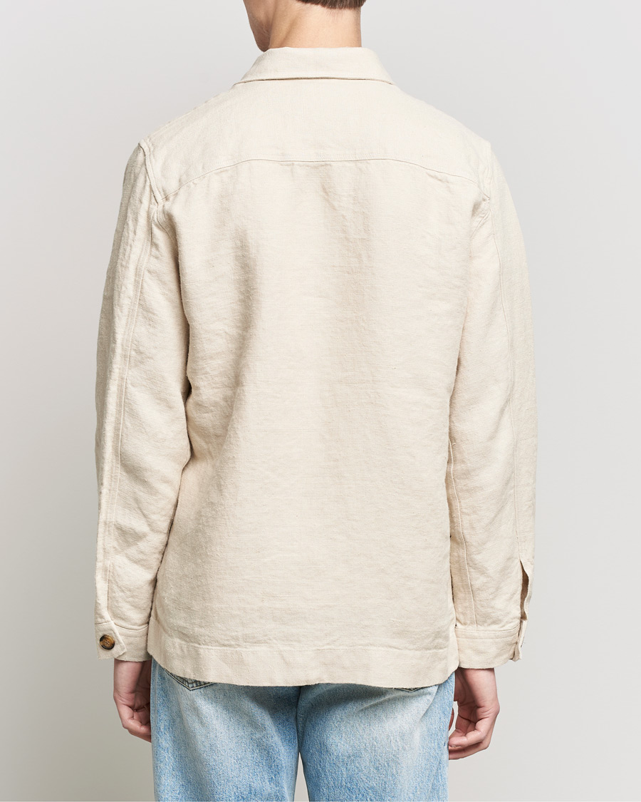 Men | Shirts | NN07 | Cedric Heavy Linen Shirt Jacket Ecru